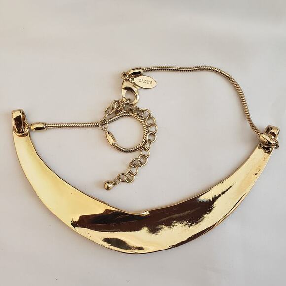 Chico's Goldtone Pave-Detail Collar Necklace - Picture 4 of 7